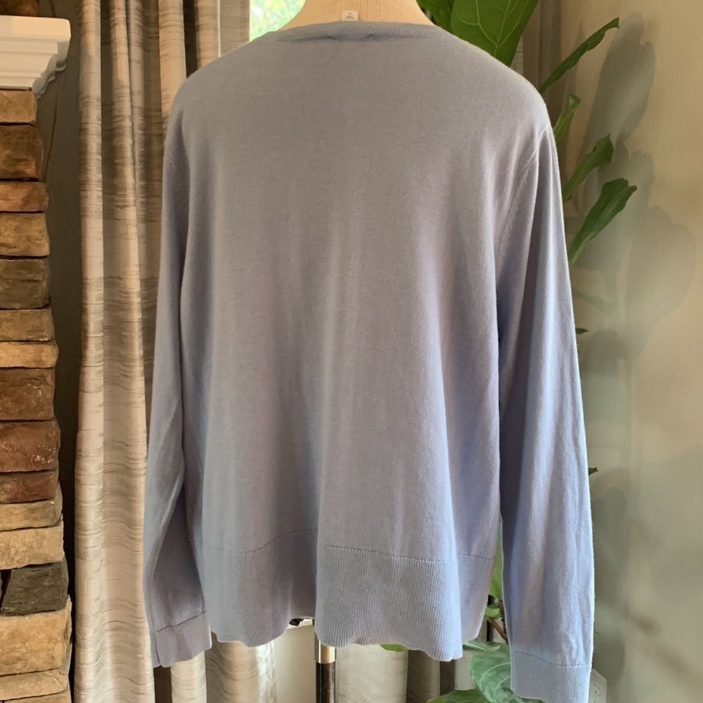 J Jill XL light blue sweater with front button detail - Picture 3 of 5